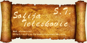 Sofija Telesković vizit kartica